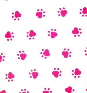 Pink Paw Prints Prosthetic Suspension Sleeve Cover
