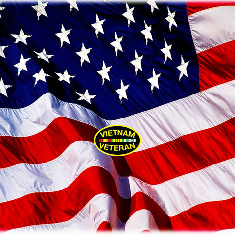 Vietnam Veteran on Flag Laminating Sleeve