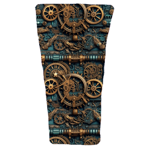 Teal Steampunk Gears Prosthetic Suspension Sleeve Cover