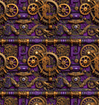 Purple Steampunk Gears Prosthetic Suspension Sleeve Cover