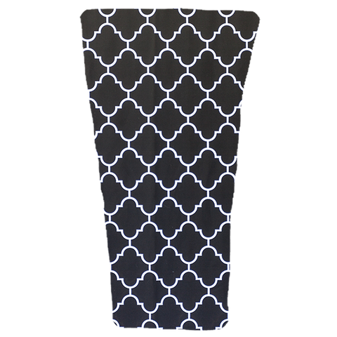 Black and White Quatrefoil Prosthetic Suspension Sleeve Cover