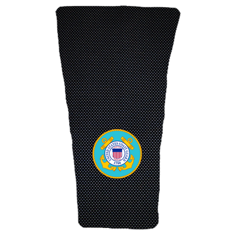 Coast Guard on Black Carbon Prosthetic Suspension Sleeve Cover