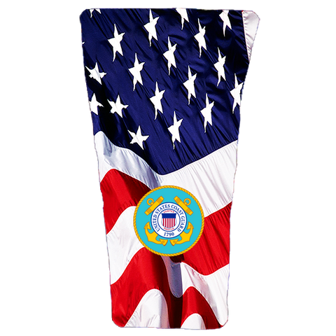 Coast Guard on Flag Prosthetic Suspension Sleeve Cover