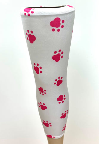 Pink Paw Prints Prosthetic Suspension Sleeve Cover