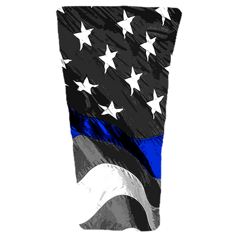 Thin Blue Line Flag Prosthetic Suspension Sleeve Cover